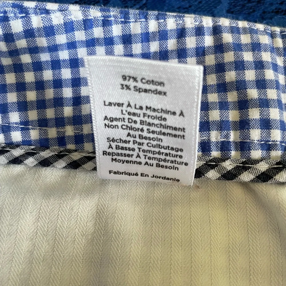 Talbots Blue and White Gingham Capris, Size 10